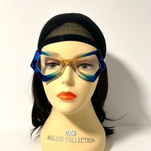 1220- Polygon Shape Blue Light Blocking Protection Glasses/Gradient Blue